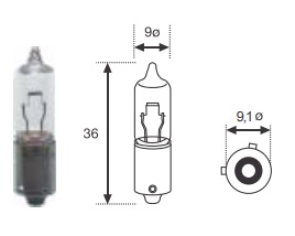 KO13056PR - H21 LAMPARA 24V 21W